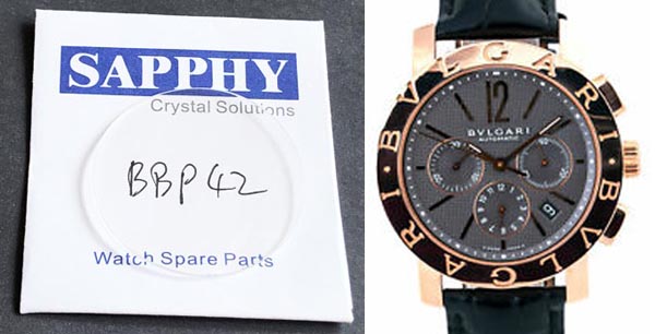 BVLGARI BB42 repair crystal