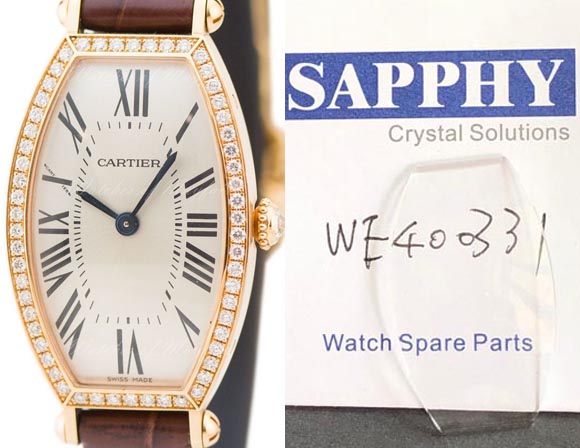Cartier Tonneau WE400331 repair crystal
