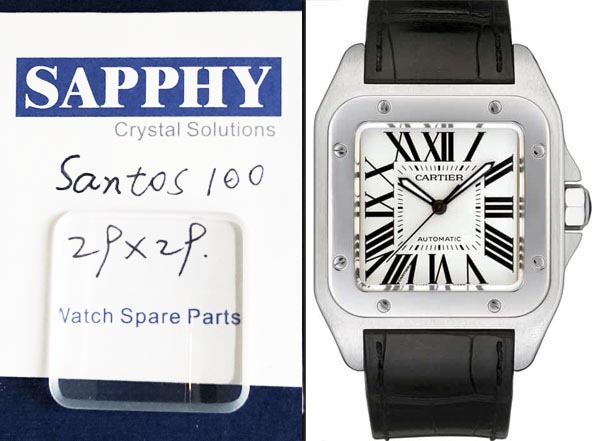 Cartier Santos 100 Large crystal