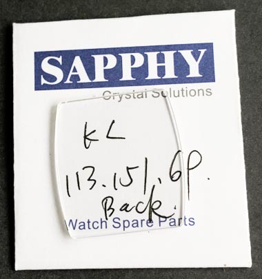 Corum 113.151.69 back Repair crystal
