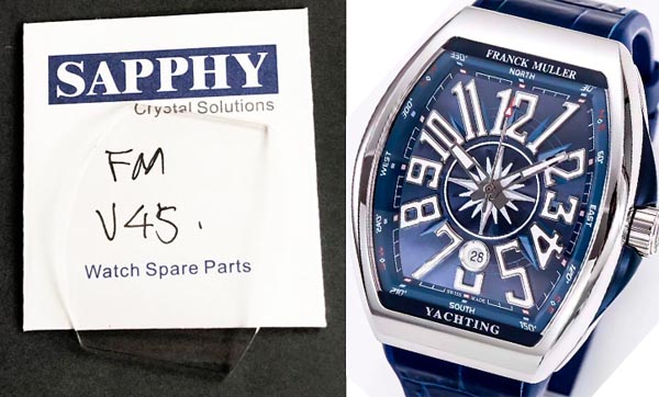 Franck Muller V45 repair crystal