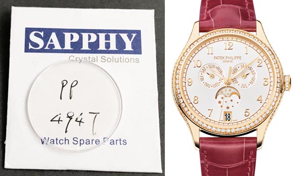 Patek Philippe 4947 repair crystal