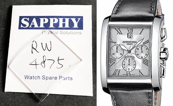 Raymond Weil 4875 repair crystal