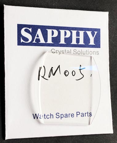 Richard Mille RM005 repair crystal