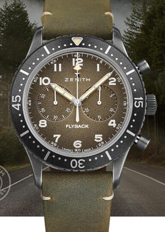 Zenith PILOT Cronometro Tipo CP-2 Flyback repair AAA 11.2240.405/21.C773